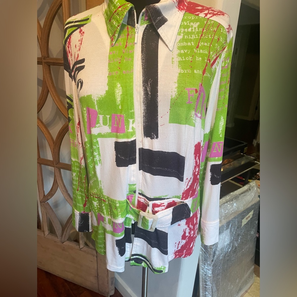 Alberto Makali Green and Pink Top punk